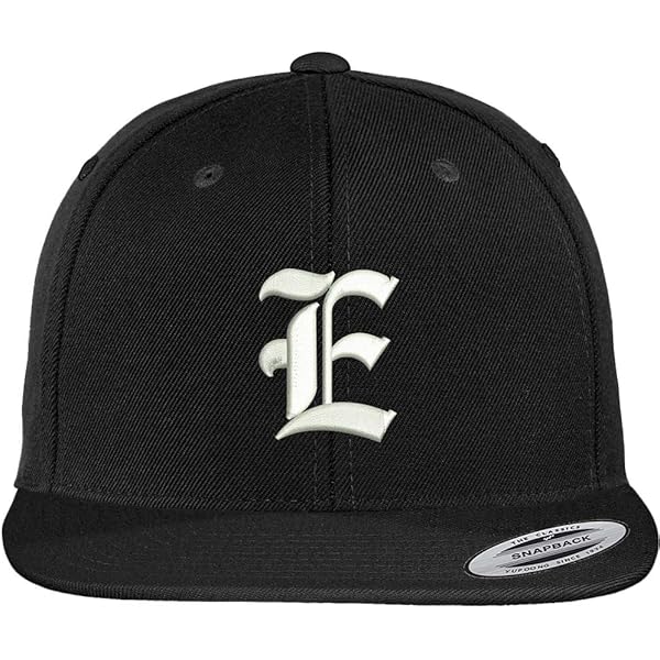 Trendy Apparel Shop Old English P Embroidered Flat Bill